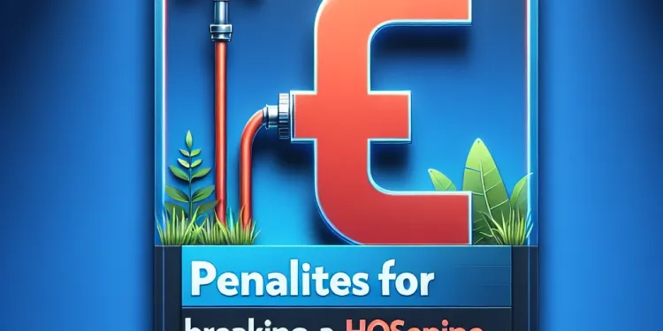 What are the penalties for breaking a hosepipe ban?