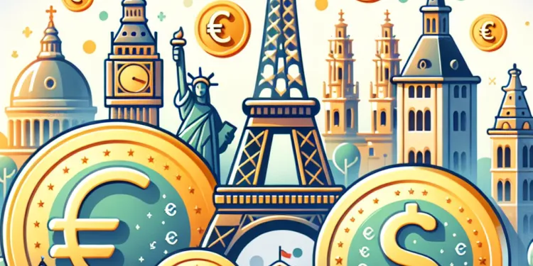 What currencies are used in France and Spain?